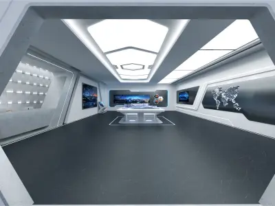 High-Tech Future Exhibition Hall 3D model