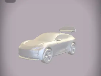 Futuristic solar-powered car 3D model