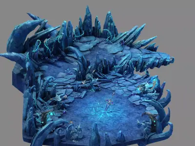 Stone Fallen Land - Shadowblade Area - Mountain 3D model