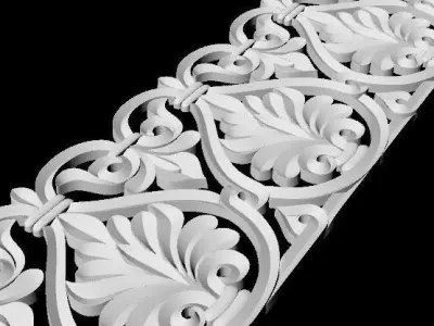 Central decor ornament for furniture 3D model 388
