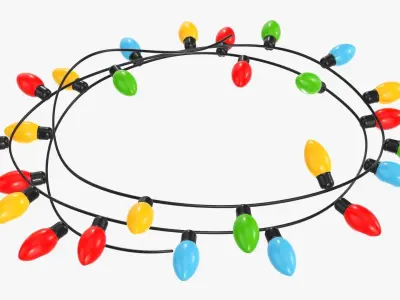 Glowing lights Christmas  3D model