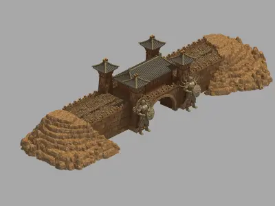 Game Mountain - City - Gate 03 3D model