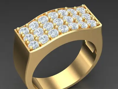 Luxury Men Rings Designs 5MR093 3D print model