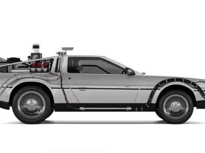 DeLorean back to the future 3D model