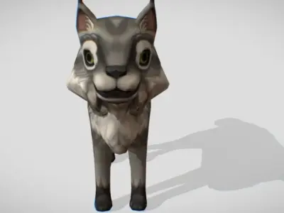 Lynx game-ready Low-poly 3D model