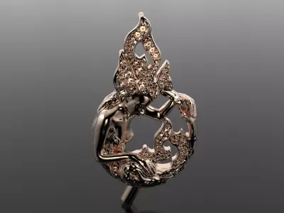 Magerit pendant 3D print model