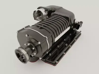 supercharger turbocharger 3D model