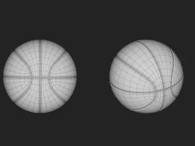 Basketball Low-poly 3D model 9