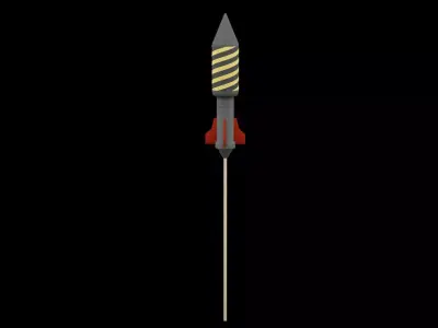 Christmas Firework Low-poly 3D model