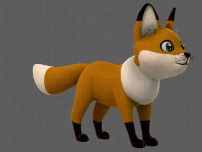 Dog base cartoonV10 Low-poly 3D model