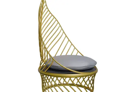 Leaf-shaped chair-Outdoor chair-Chair for decoration 3D model