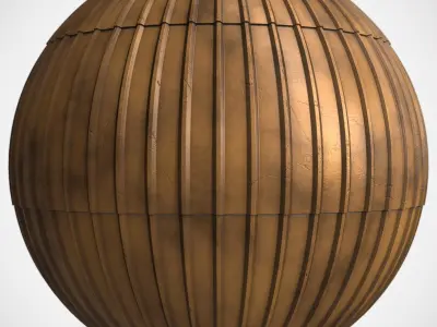 Roof Tile Materials 33- By 3 color Pbr By Sbsar 4k Low-poly 3D model