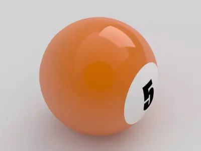 Pool Snooker Ball 5 3D model
