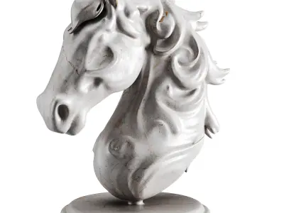 Horse statue Low-poly 3D model shop