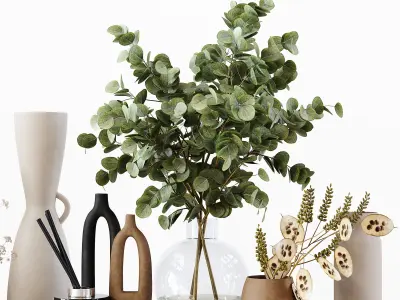 Decorative Set 202 Low-poly 3D model