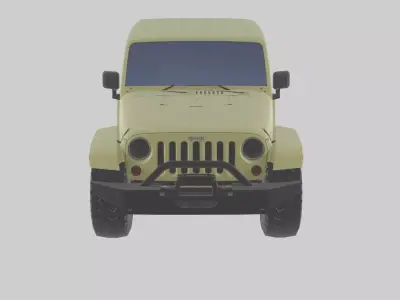 The Jeep Low-poly 3D model