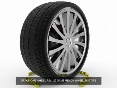 ORTAS CAR WHEEL RIM 125-126 GAME READY WHEEL 3D Model Pack