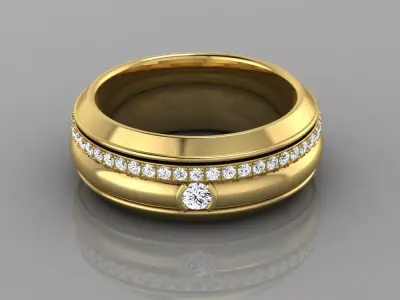 men rings engagement rings 3D print model