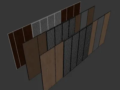 Decorative wall panels set 28a 3D model