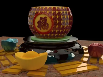 Chinese treasure bowel   3D model