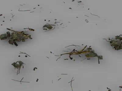 Rusty Metal Debris Car Truck Parts Pipe Door Bolt Lowpoly Low-poly 3D model