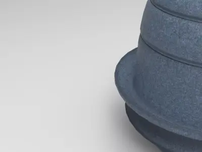 Pozna Stool Low-poly 3D model