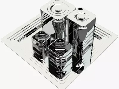 Decoration 34 Tea Set art deco 3D model