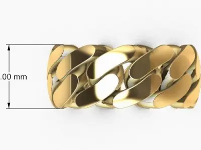 CUBAN RING SIZE 9 USA  3D print model