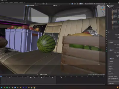 Dino in van 3D model