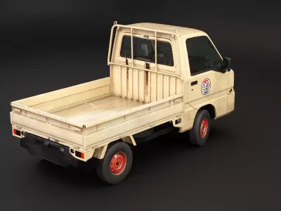 Used Kei Truck Low-poly 3D model