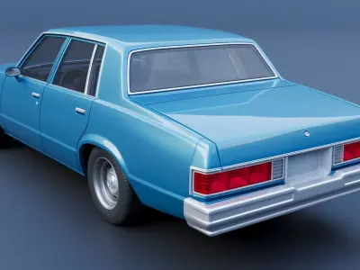 Chevrolet Malibu Malibu 4 Door 1981  3D print model