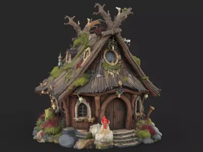Fantasy Cottage High Detail 3D model