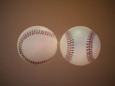 Baseball ball 3d model Low-poly 3D model