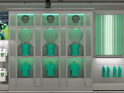 football club- retail shop 3D model