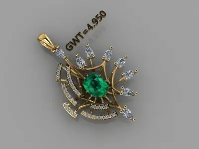 Fashion unique pendent 3D print model