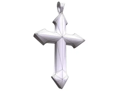 Low-poly Game Ready 3D Model of Biker Arrow Cross Low-poly 3D model