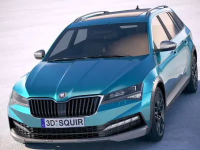 Skoda Superb Scout 2020 3D model