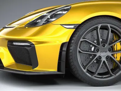 Porsche 718 Cayman GT4 2020 CoronaRender 3D model