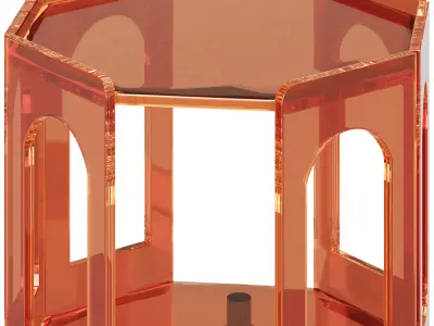 Retro Acrylic Side Table 3D model
