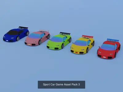 Huge Car Pack Game Asset by PollyNova