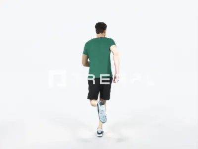 Virtue 02E Running Jogging Football Sports Man Low-poly 3D model