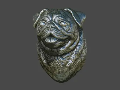 Pug bust version 1 3D print model
