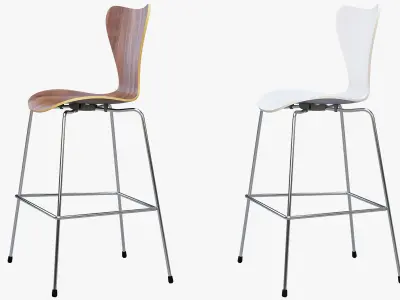 Fritz Hansen Series 7 counter stool 3D model