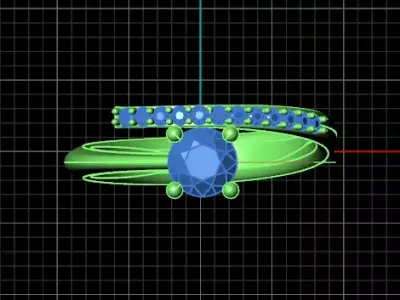 bypass engagement jewelry ring 3D print model