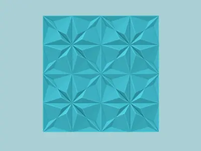 Wall Panel A03 Stars Alternating - Interior Design Decoration 3D print model