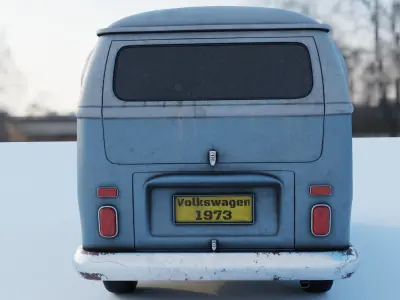 Volkswagen kombi 1973 3D model