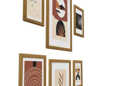 Ornamental Frames Low-poly 3D model