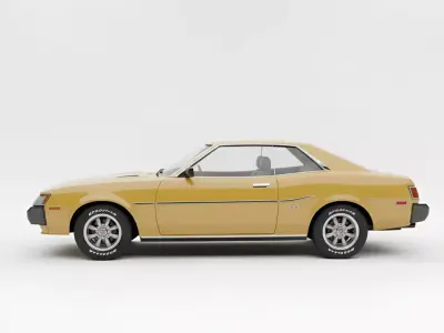 Classic 1970s  Early 1980s Japanese Sport Coupe Low-poly 3D model