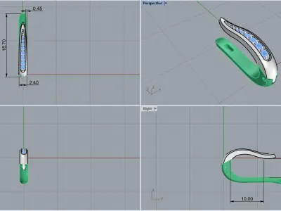 Classic Earrings 3D print model