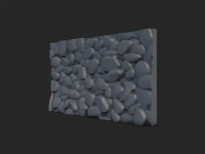 Modular Rubble Stone Wall Pack 3D model